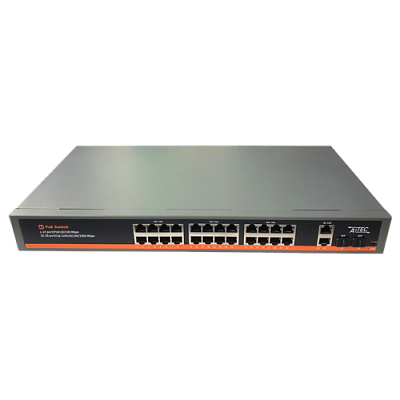 ATEC-POE24L Коммутатор PoE, 100-240 В, 24 порта