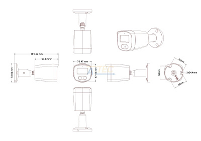 ATEC-I8P-160 IP-видеокамера, 8 Мп, белый