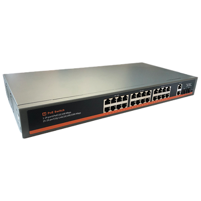 ATEC-POE24L Коммутатор PoE, 100-240 В, 24 порта