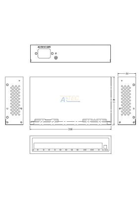 ATEC-POE06L Коммутатор PoE, 100-240 В, 6 портов